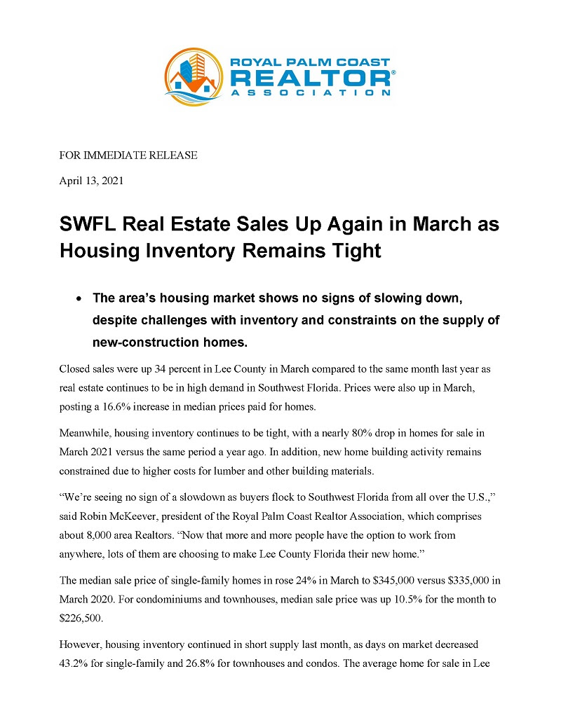 Florida Lee County Market Report 2021 Lee County Market report 2021