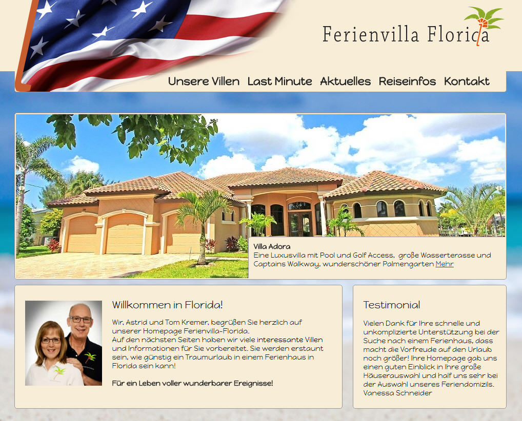 Ferienvermietung Florida  - Ferienhäuser in Florida/Haus/Villa mit Pool 